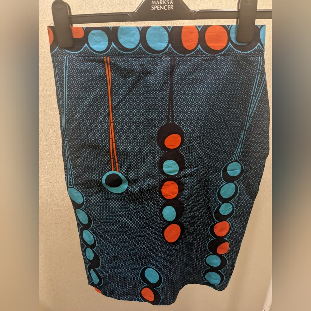 Brand New with Tags US Size 6 Snooker Pencil Skirt, African Print